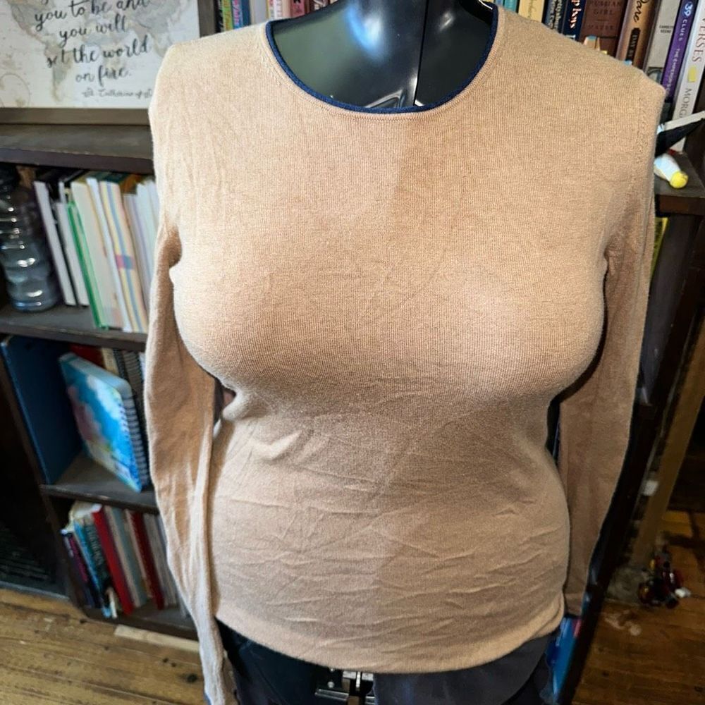 J. McLaughlin camel luxury royalcore elegant XS sweater